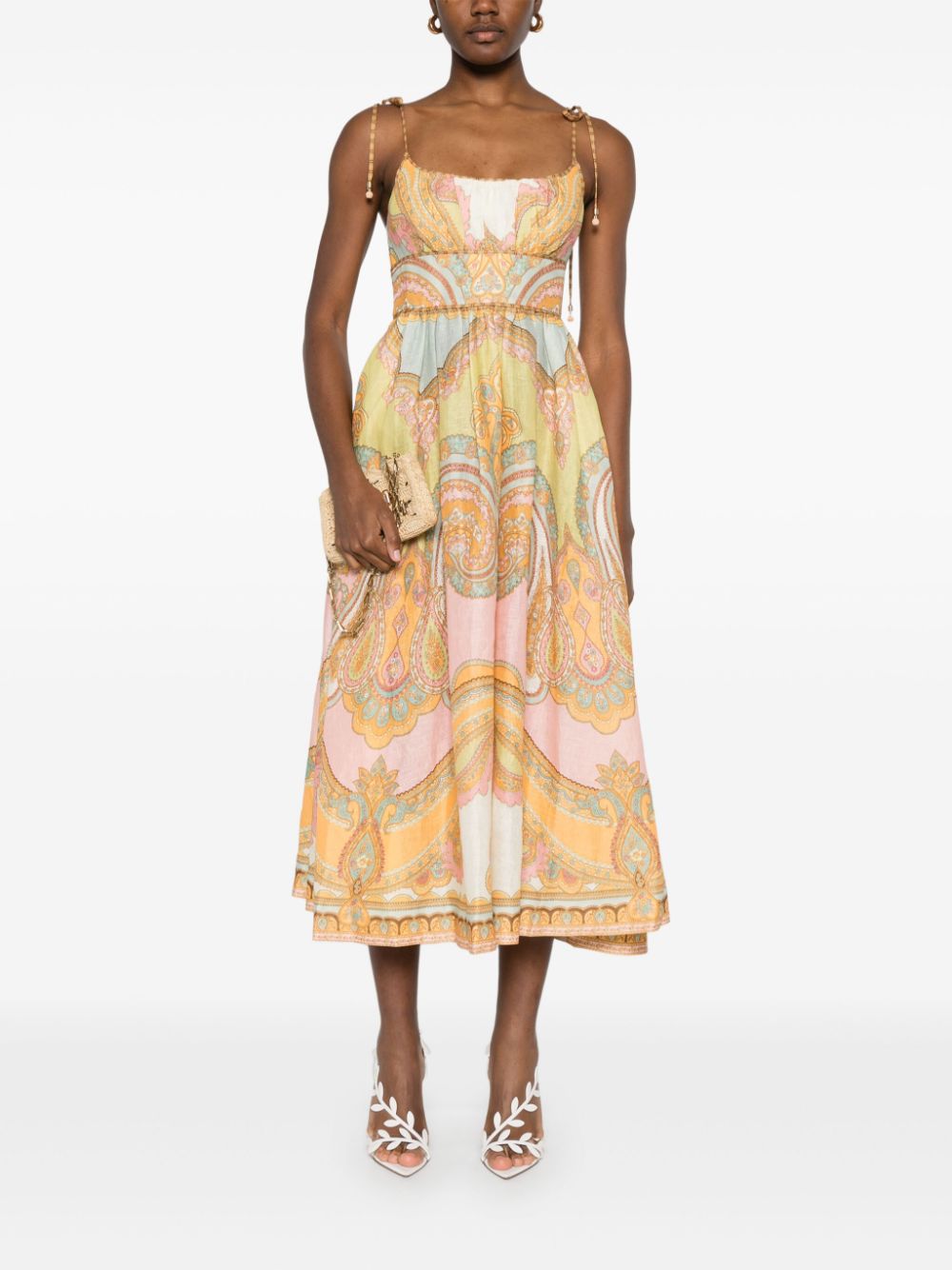 ZIMMERMANN Maxine midi dress - Geel