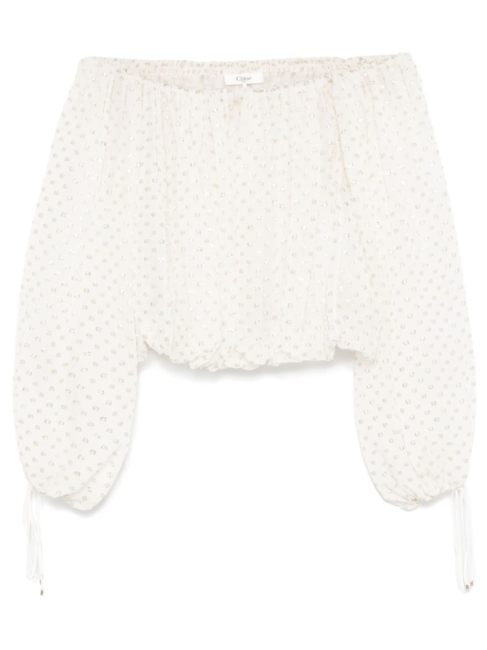 Chloé off-the-shoulder jacquard blouse