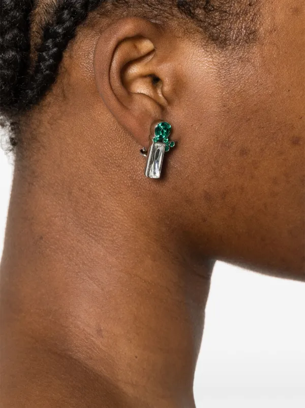 JIL SANDER クリスタル シルバー ピアス Jil Sander クリスタル ピアス | シルバートーン | FARFETCH JP