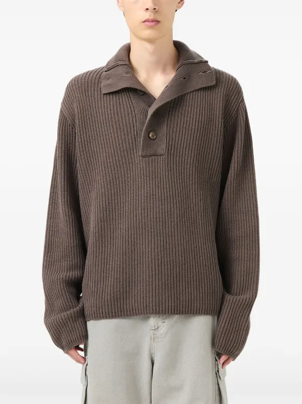 OUR LEGACY Navigator Polo Shirt | Brown | FARFETCH