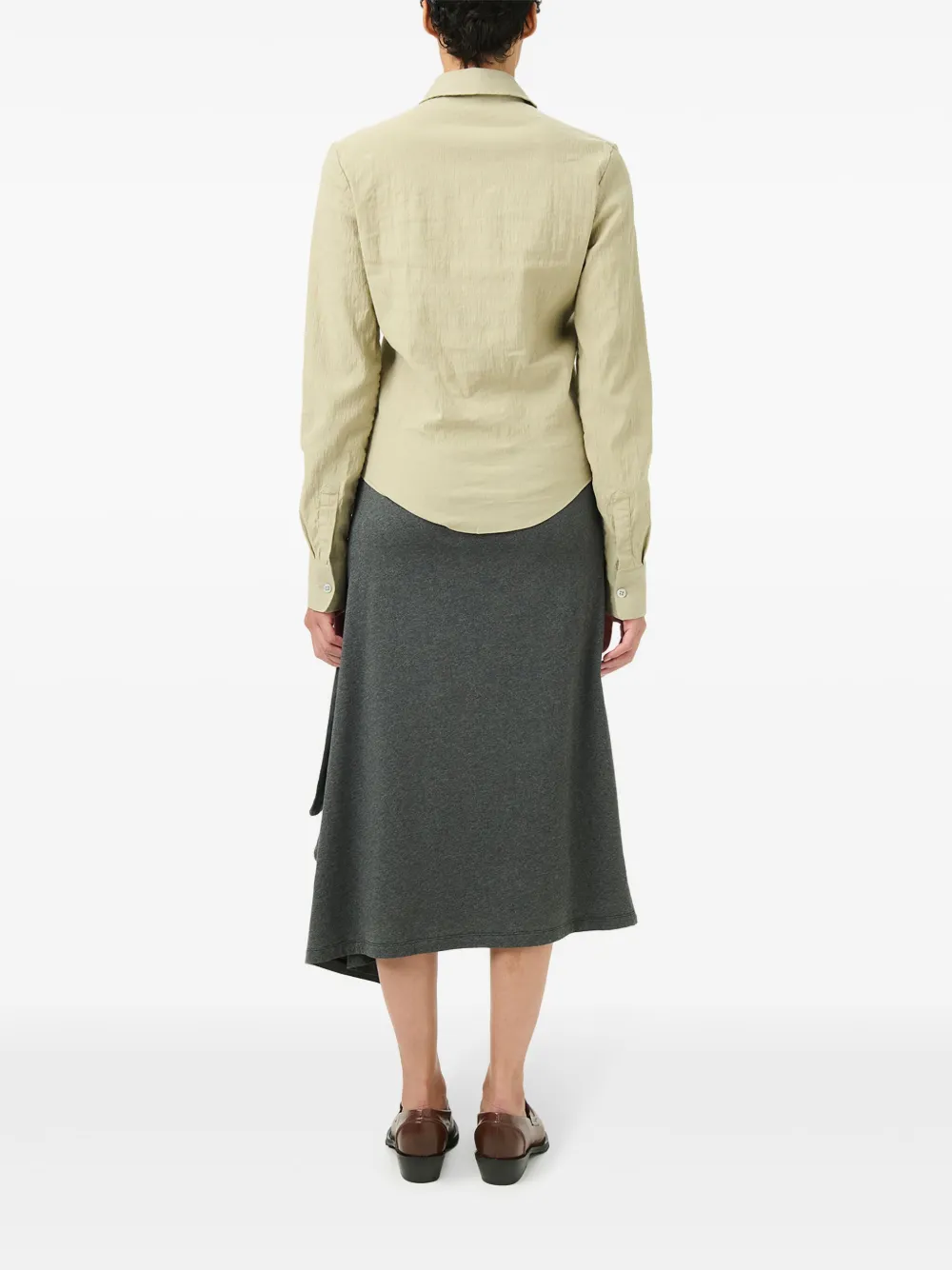 OUR LEGACY blouse met rits Beige