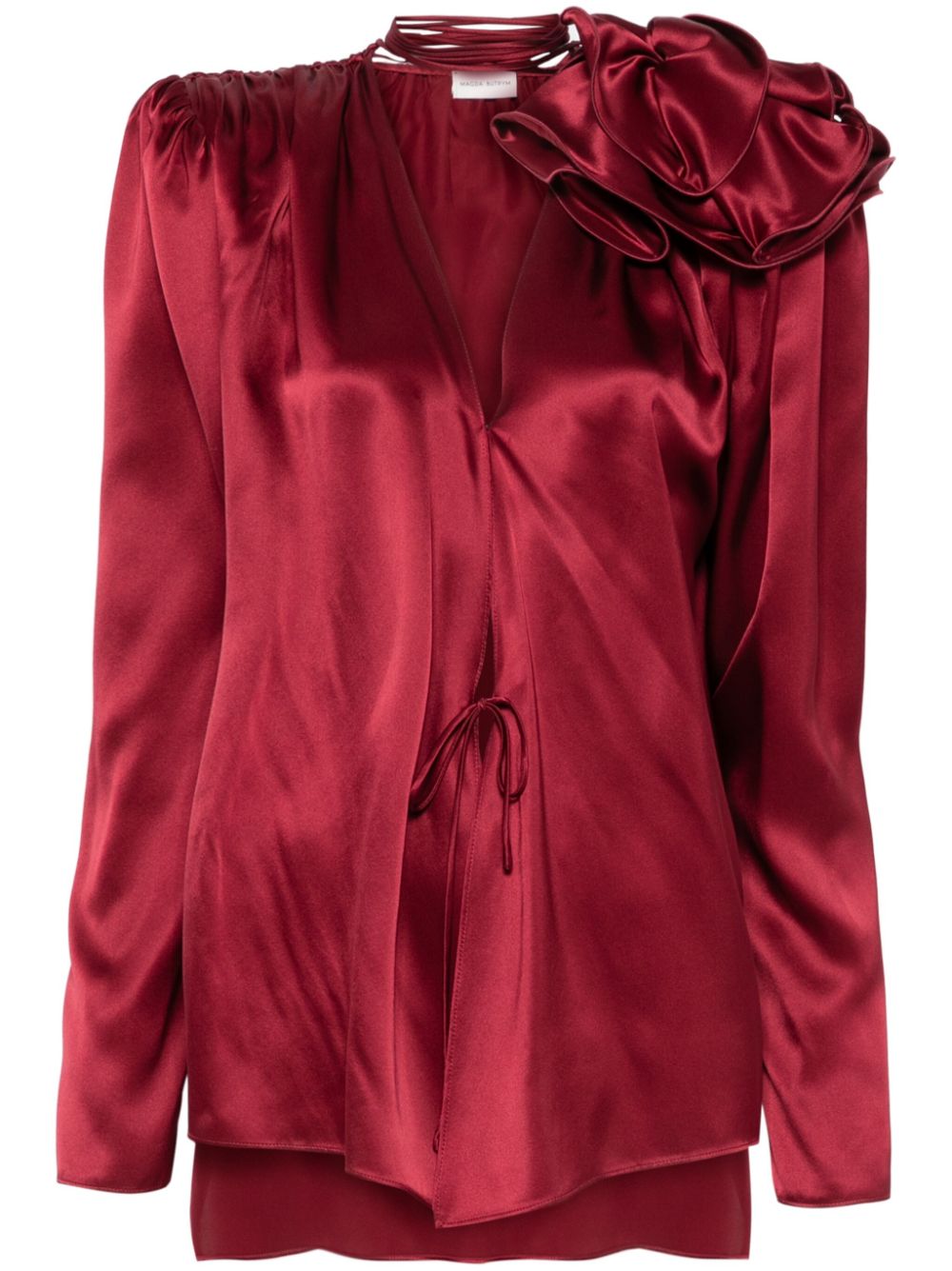 Magda Butrym silk flower blouse - Red