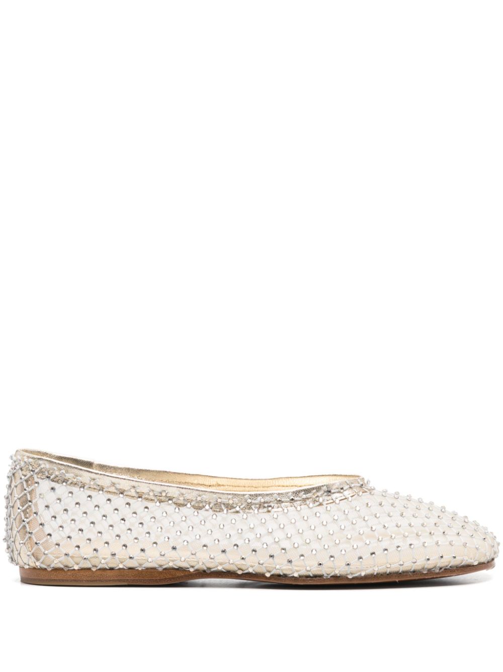 crystal-embellished ballet flats