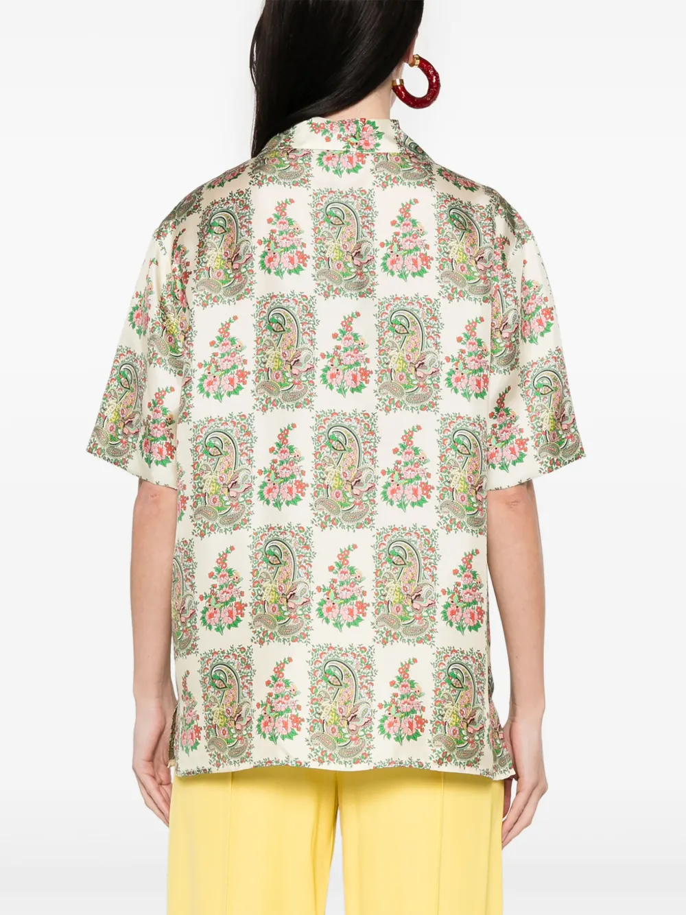 ETRO blouse met bloemenprint Beige