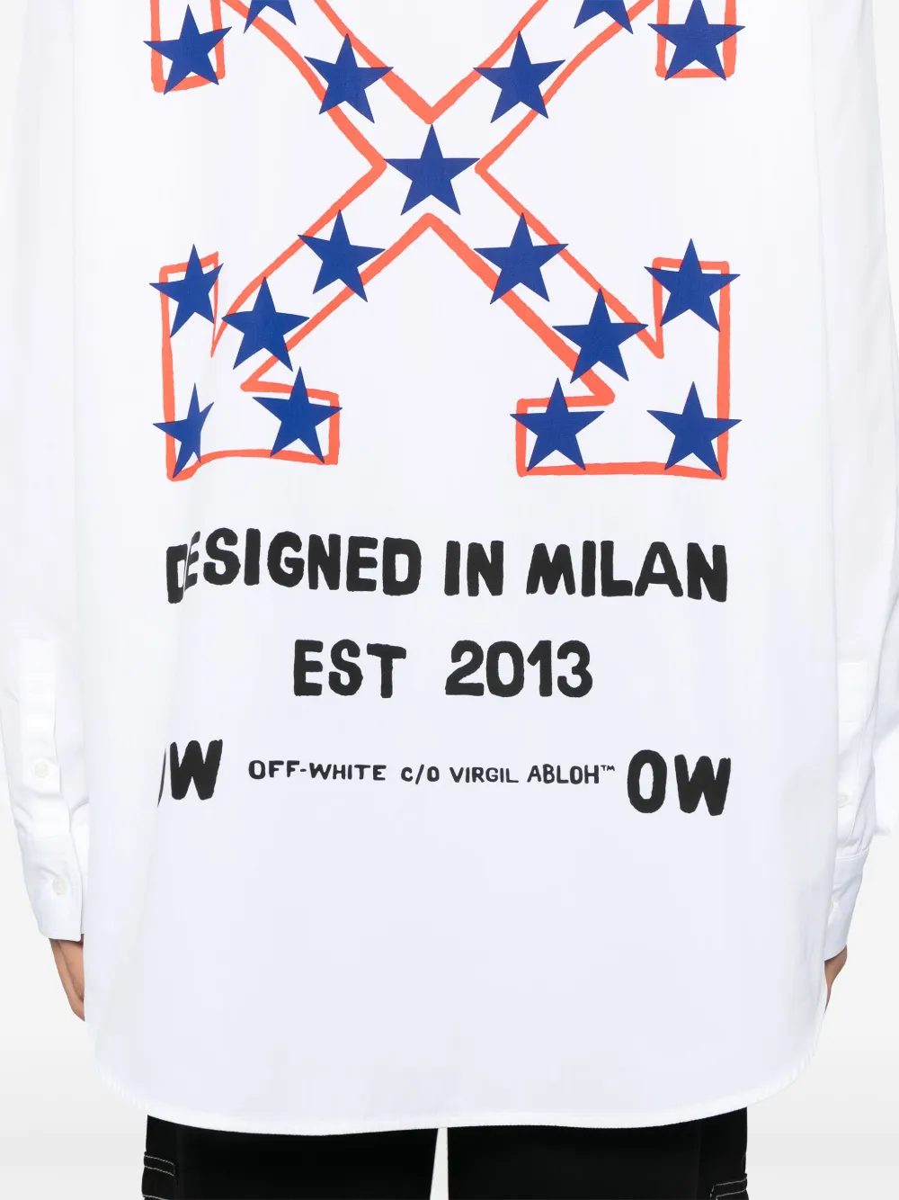 Off-White Overhemd met Arrow print Wit
