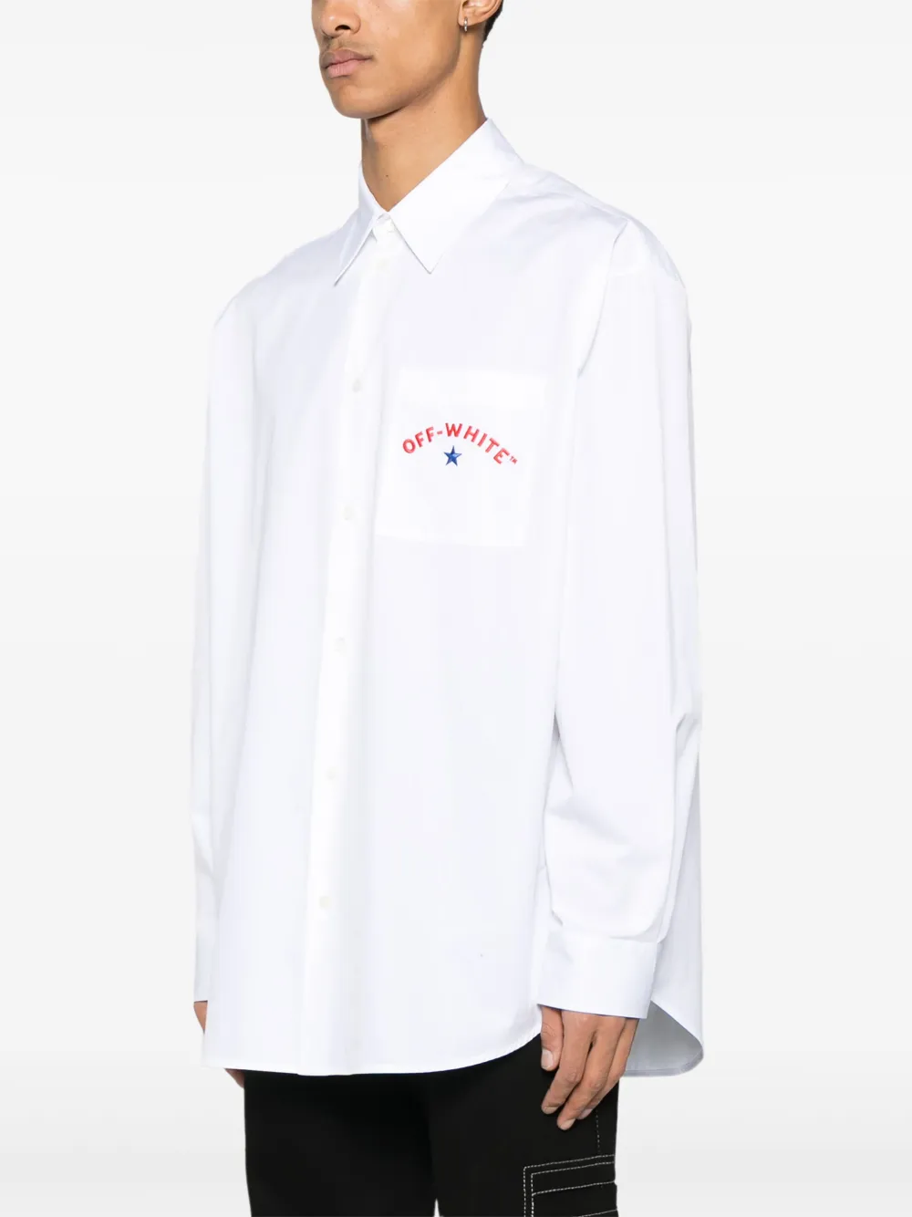 Off-White Overhemd met Arrow print Wit