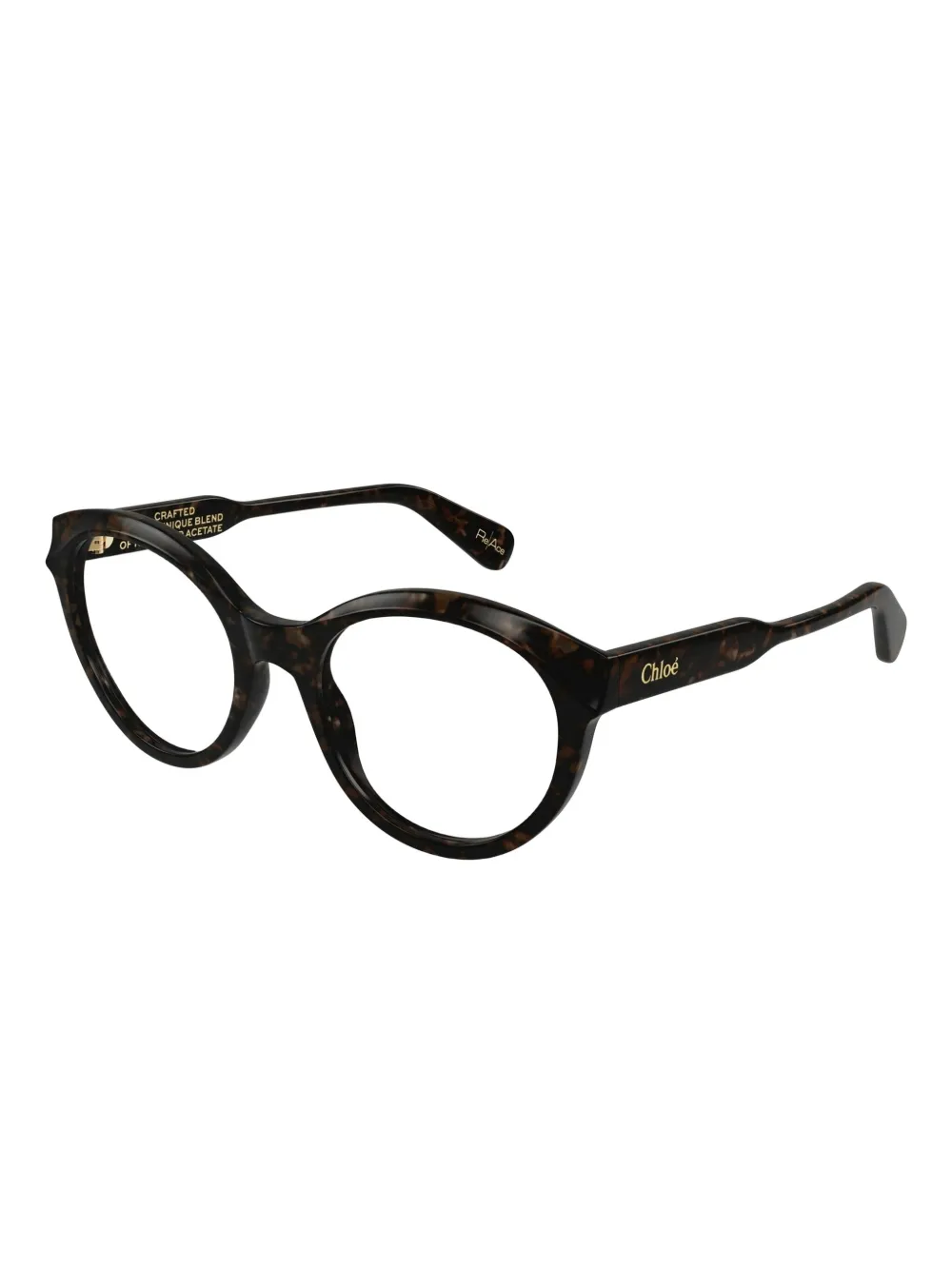 Chloé Eyewear Bril met rond montuur Bruin