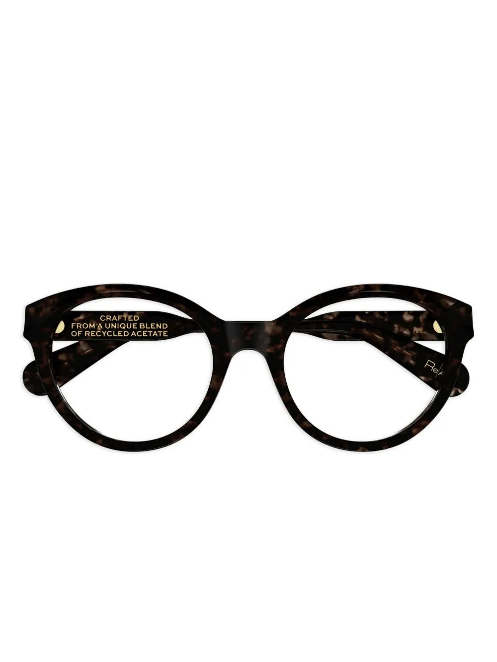 Chloé Eyewear Occhiali tondi con effetto tartarugato - Marrone
