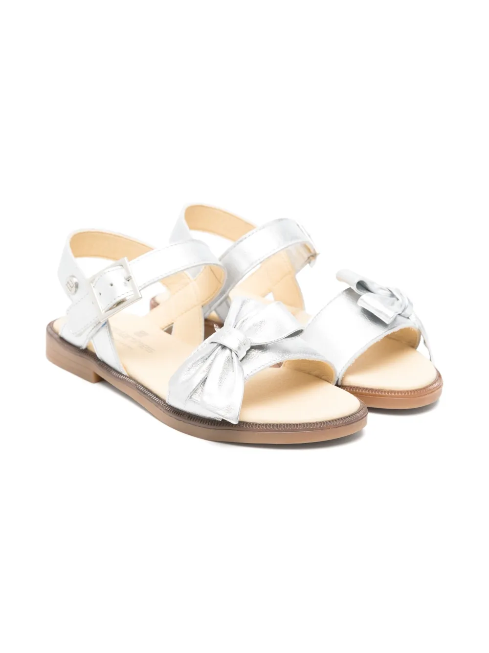 ANDANINES metallic-effect sandals Silver