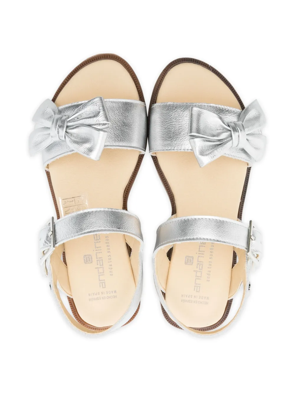 ANDANINES metallic-effect sandals Silver