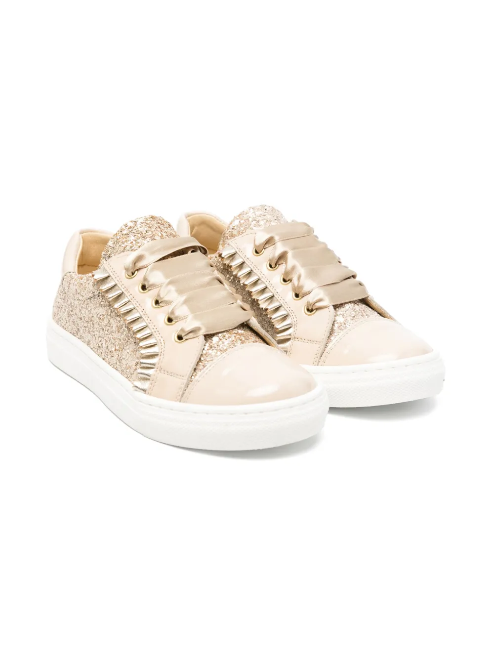 ANDANINES glittered sneakers Neutrals