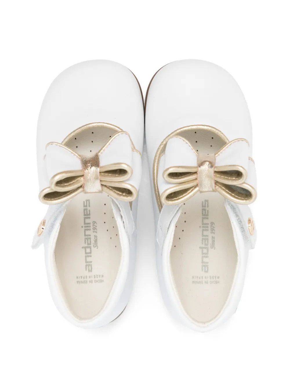 ANDANINES bow-detail ballet flats White