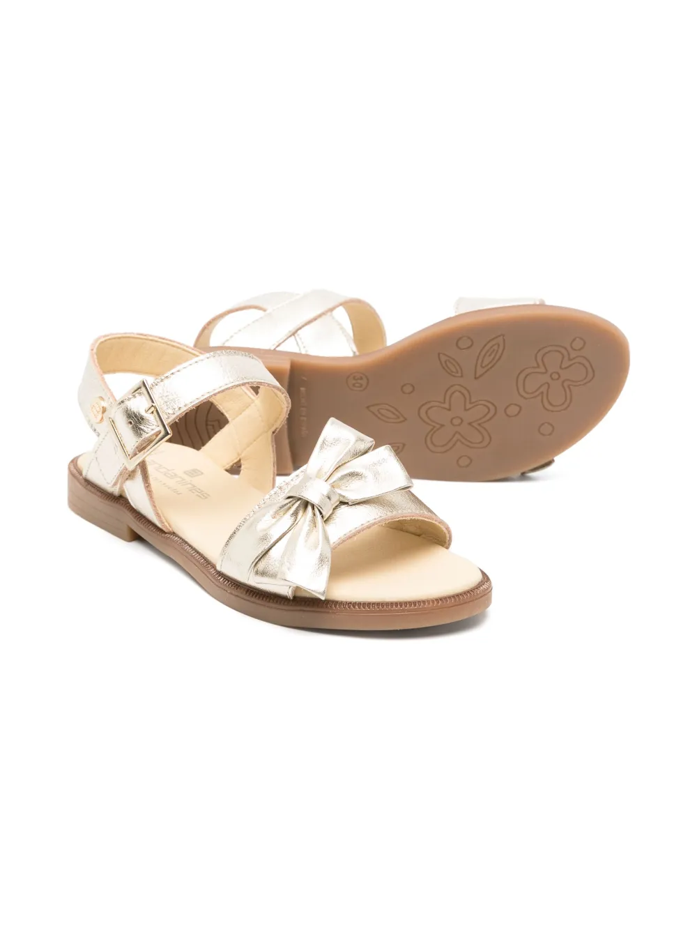 ANDANINES metallic-effect sandals Gold