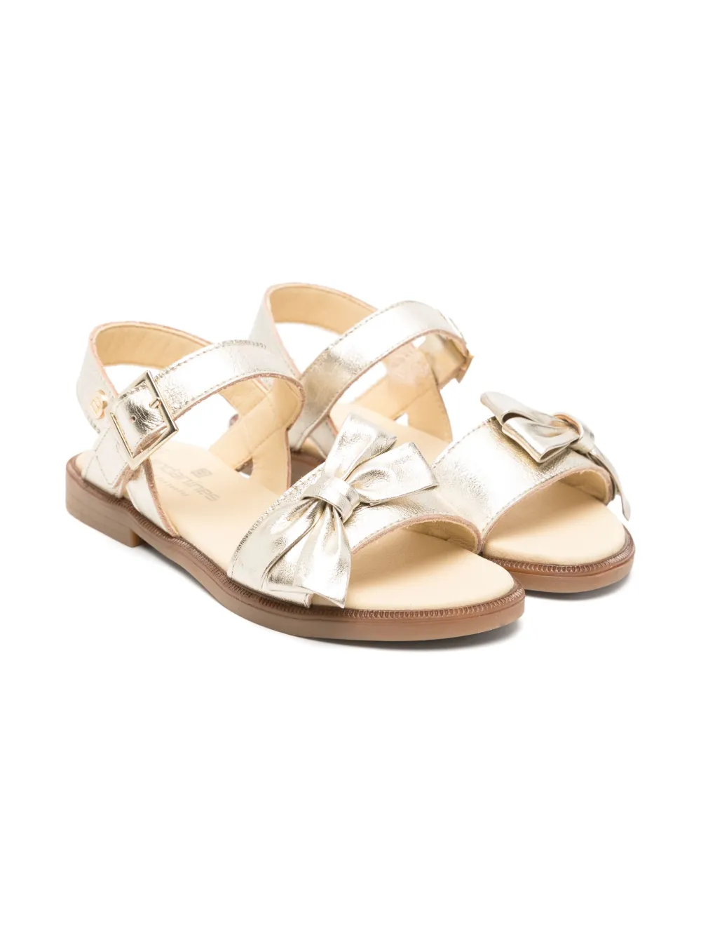 ANDANINES metallic-effect sandals Gold