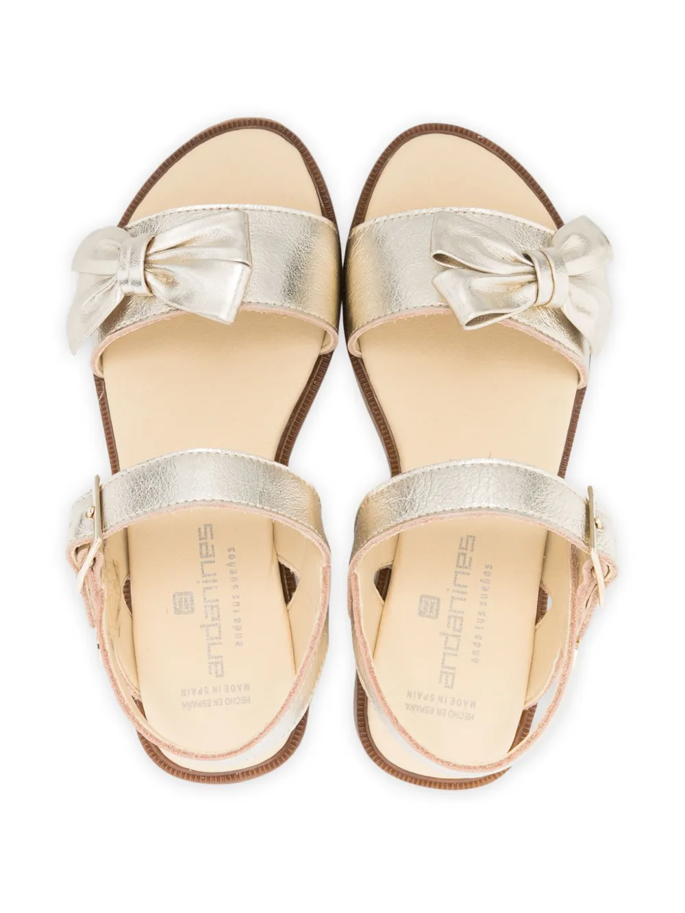 ANDANINES metallic-effect sandals Gold