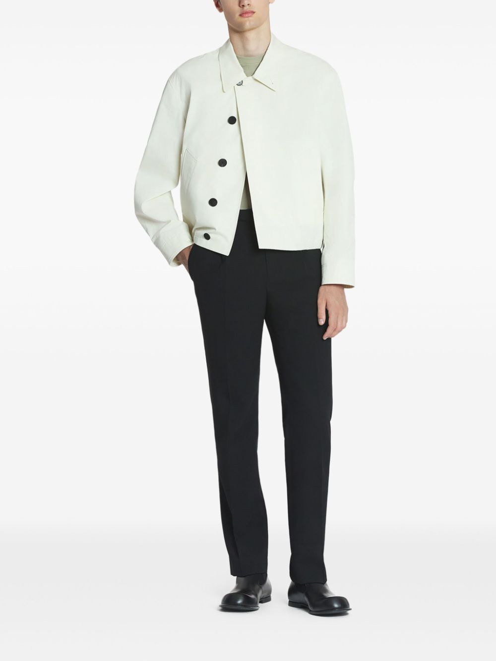 Lanvin cotton shirt jacket - Groen