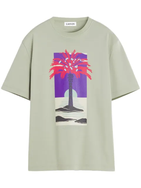Lanvin playera con estampado gráfico