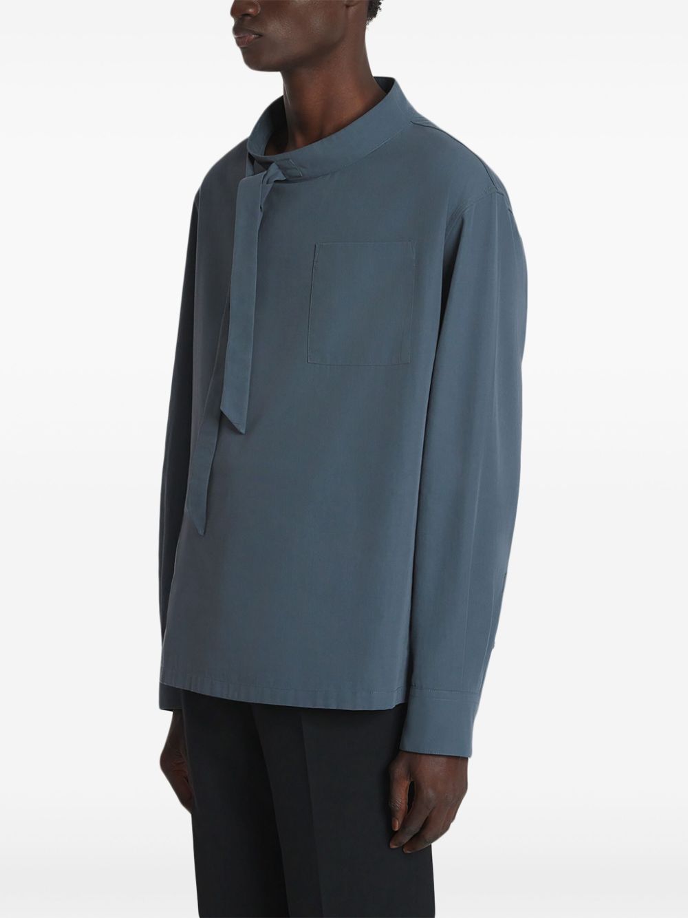 Lanvin tie-neck top Blauw