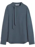 Lanvin tie-neck top - Blue