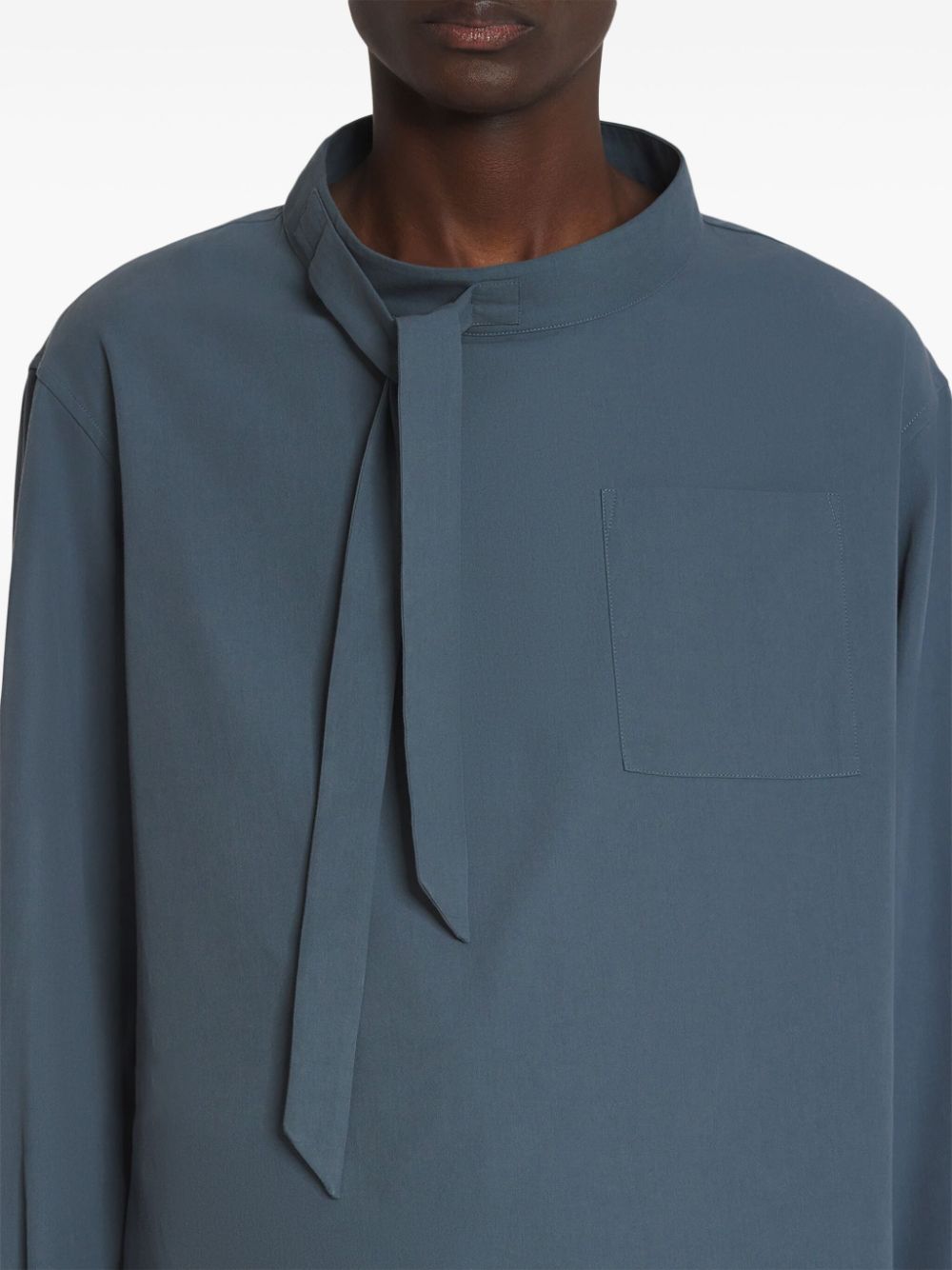 Lanvin tie-neck top Blauw