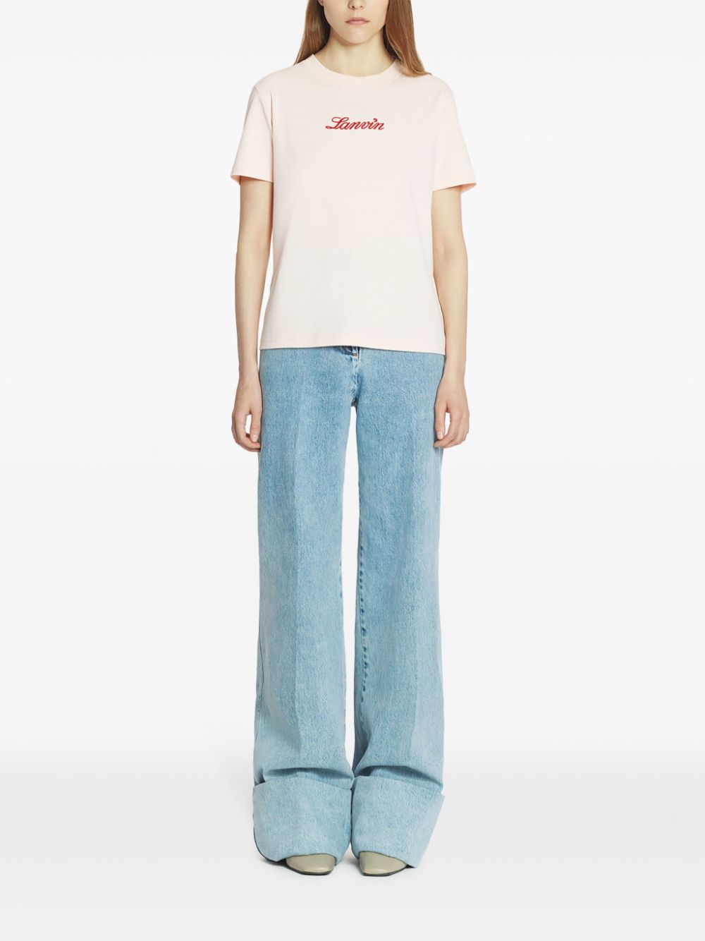 Lanvin embroidered T-shirt - Roze