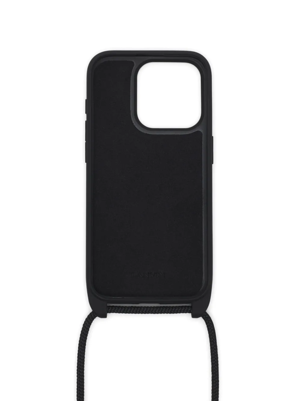 Lanvin Geribbeld iPhone 13 Pro hoesje - Zwart