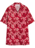 Lanvin leaf-print shirt - Red