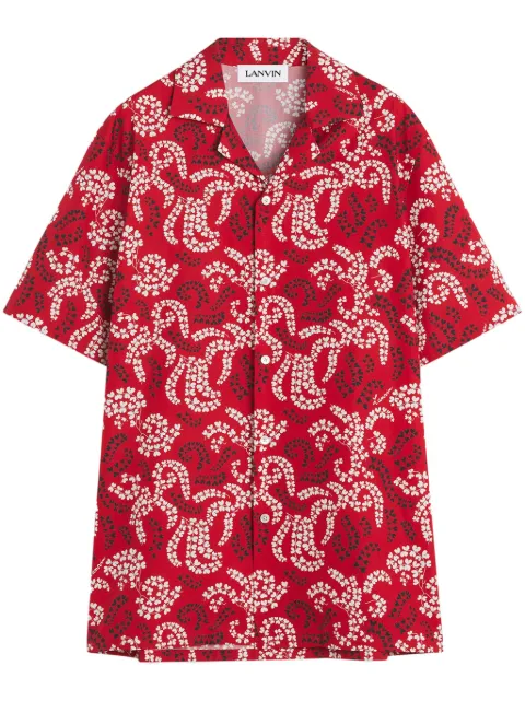 Lanvin leaf-print shirt