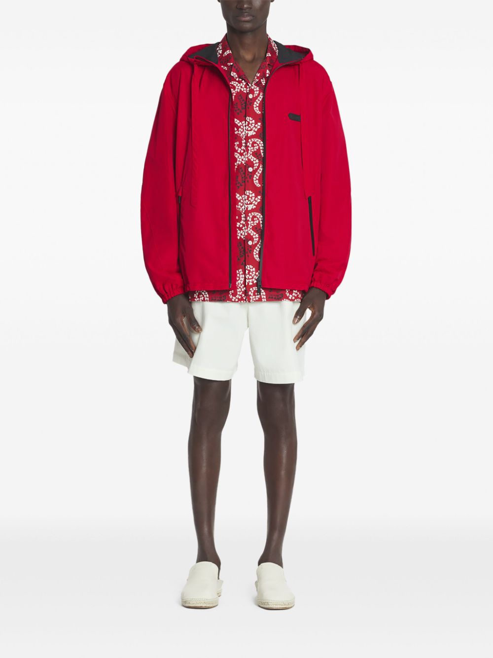 Lanvin leaf-print shirt - Rood