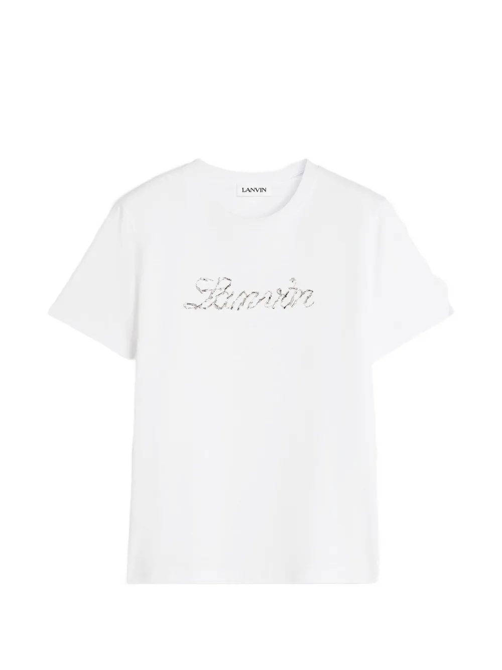 Lanvin T-shirt met logo van pailletten Wit