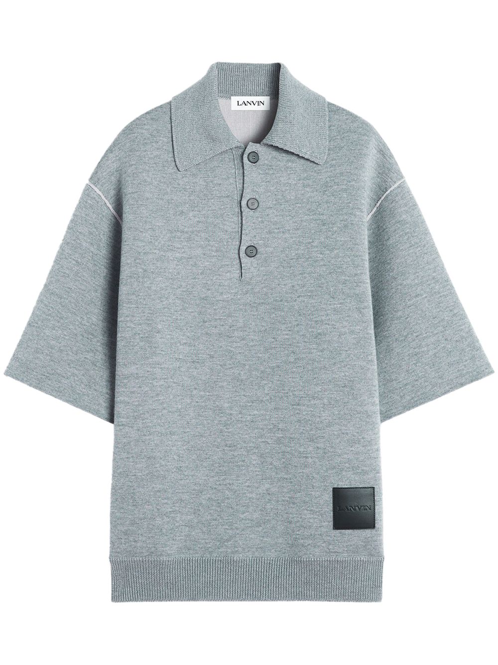 logo-patch polo shirt