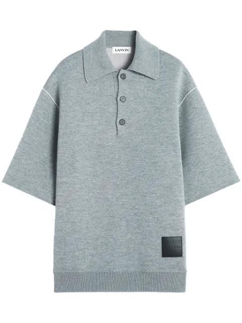 Lanvin logo-patch polo shirt  