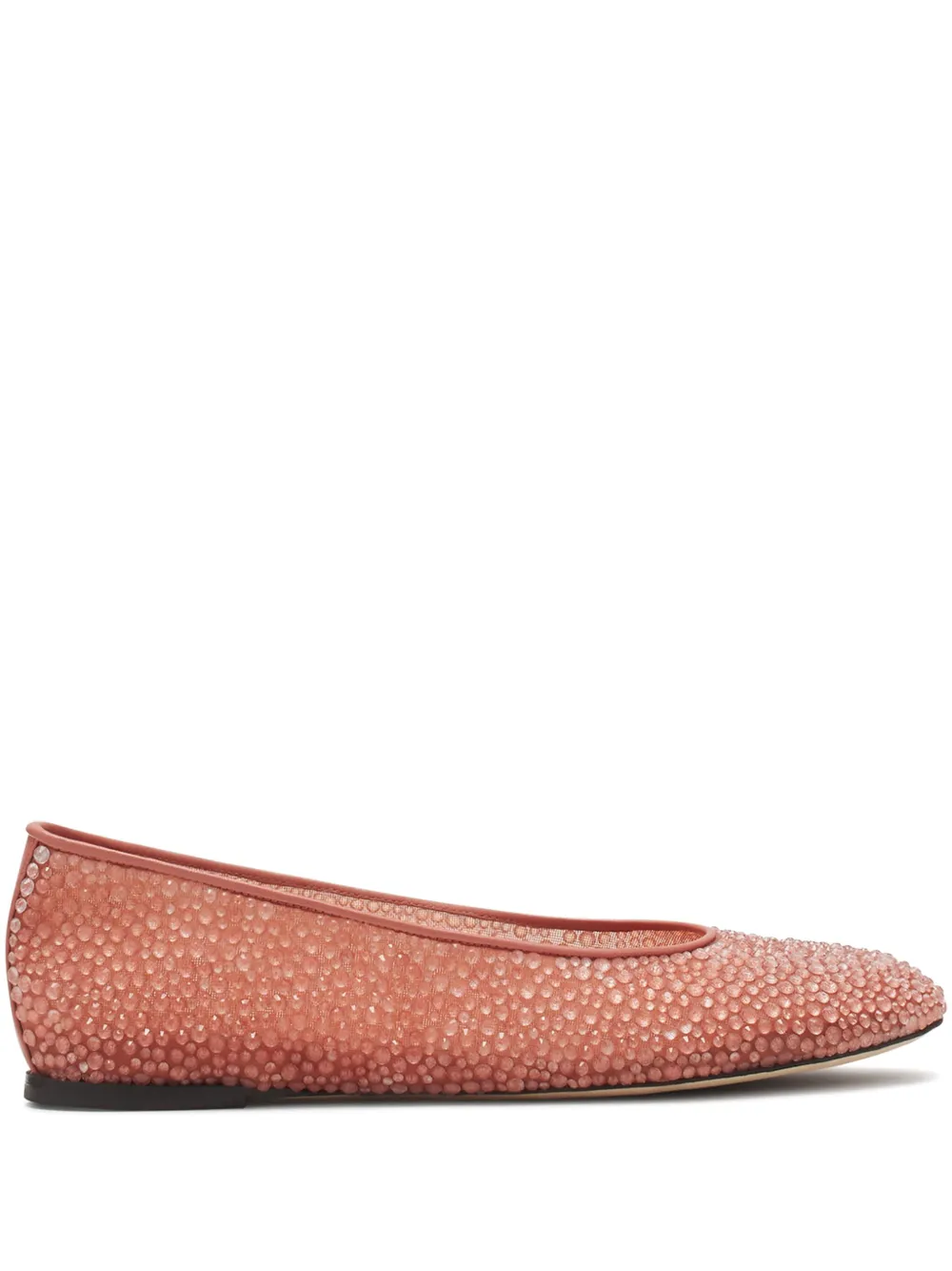 Lanvin rhinestone-embellished ballet flats Pink