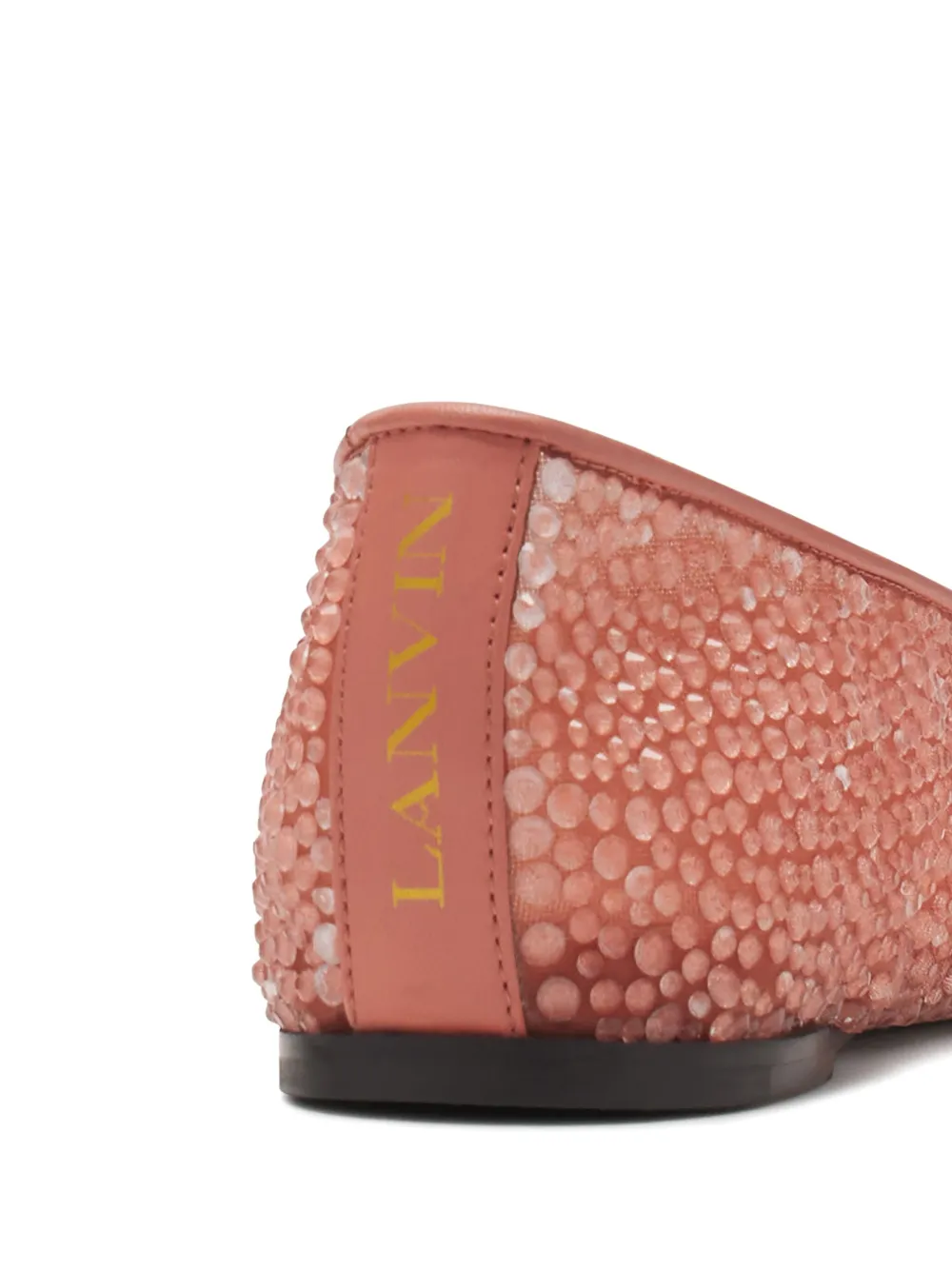 Lanvin rhinestone-embellished ballet flats Pink