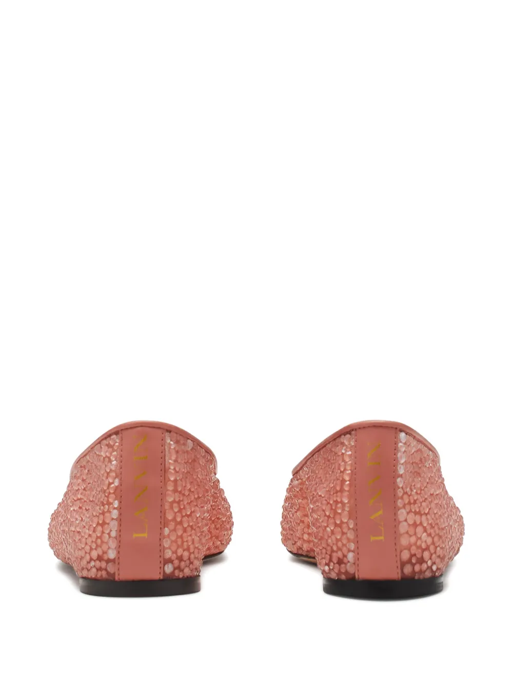 Lanvin rhinestone-embellished ballet flats Pink