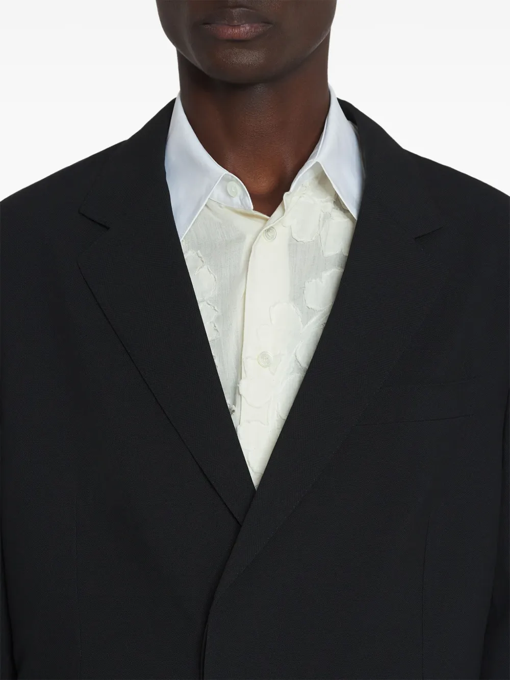 【関税・送料込み】LANVIN BLAZERS BLACK WOOL BLAZER Lanvin Black Wool Blazer Lanvin