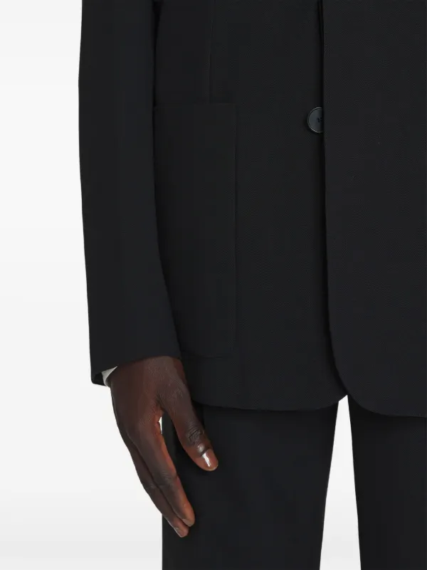 ジャケット LANVIN FW23 Black wool blazer (RWJA00085711A23 10) Lanvin Men's Wool Single Breasted Blazer () IFCHIC.COM