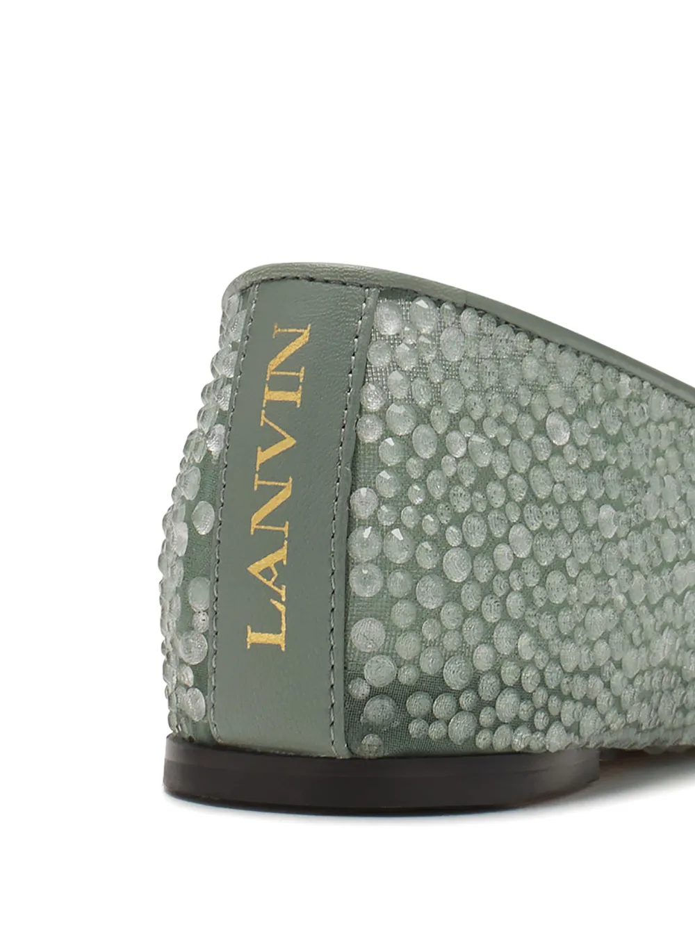 Lanvin Ballerina's verfraaid met stras Groen