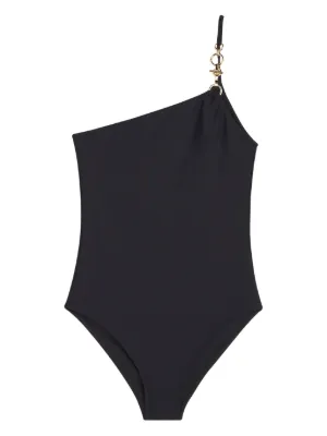 Versace セーフティピン ワンピース水着 | ブラック | FARFETCH JP