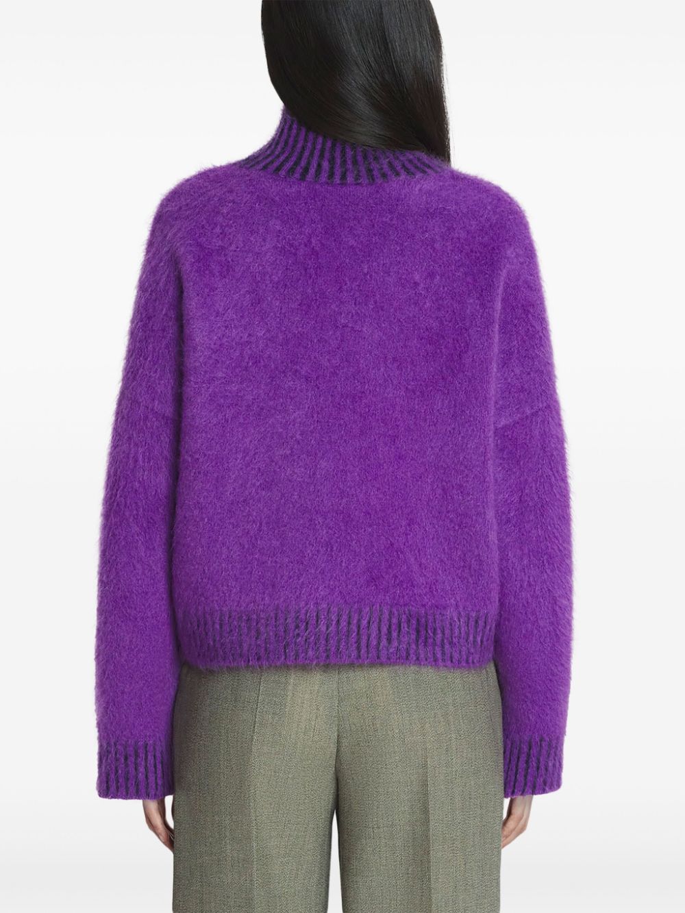 Lanvin brushed-effect sweater Paars