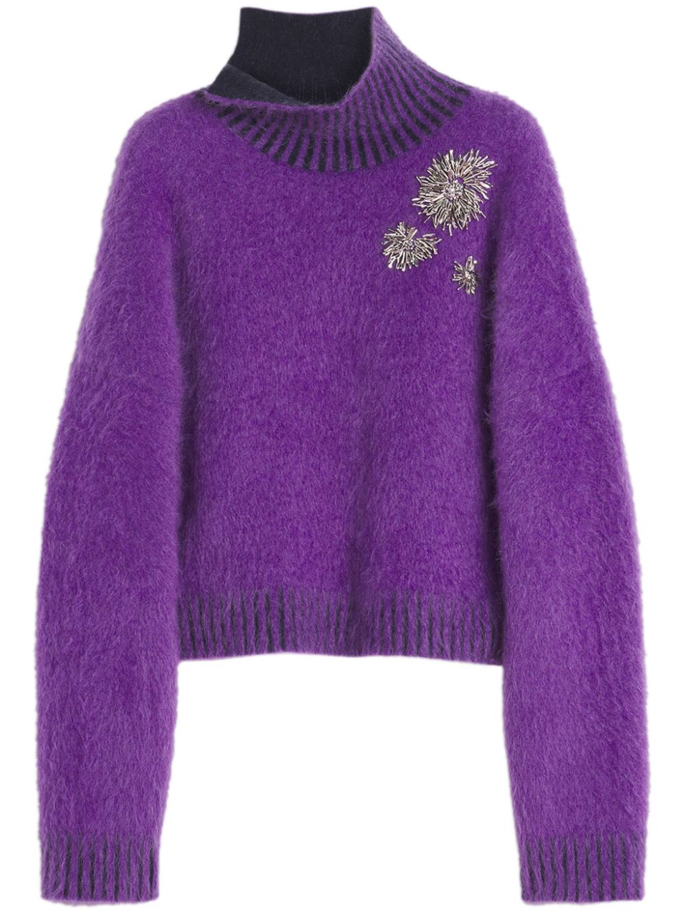 Lanvin brushed-effect sweater Paars