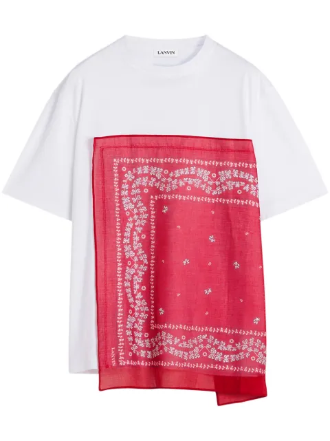 Lanvin t-shirt à empiècement bandana