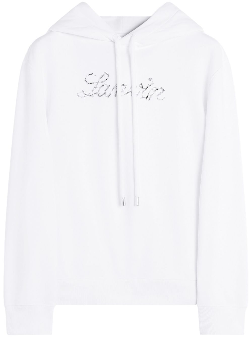 sequinned-logo hoodie