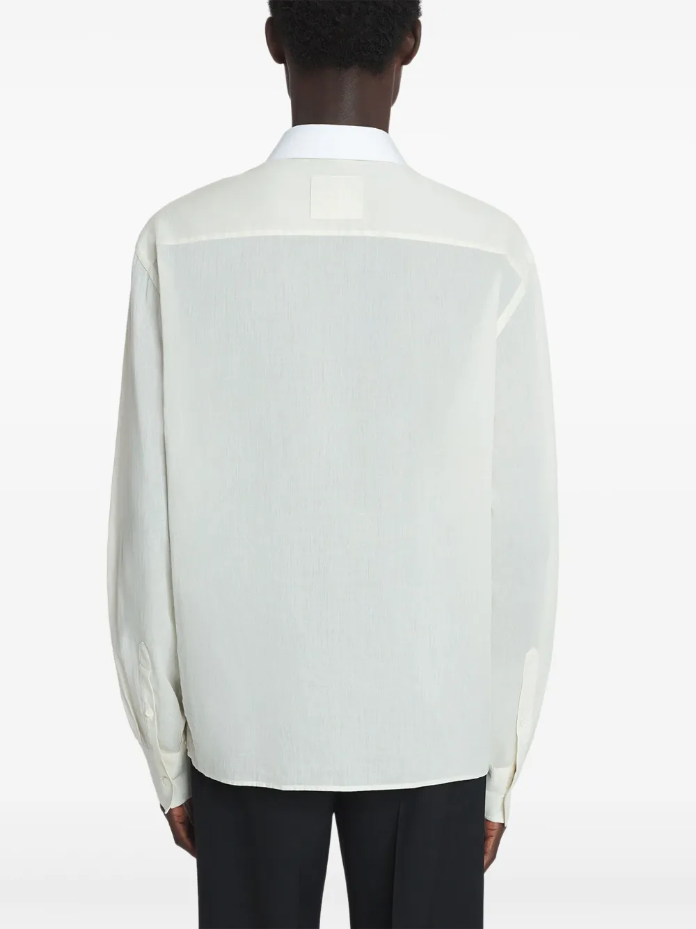 Lanvin Overhemd met bloemenpatch Wit