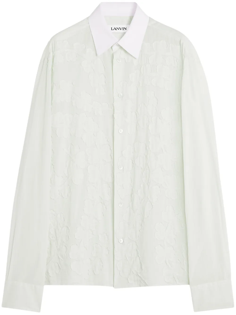 Lanvin Overhemd met bloemenpatch Wit