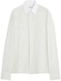 Lanvin floral-patch shirt - White
