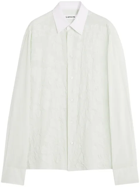 Lanvin floral-patch shirt