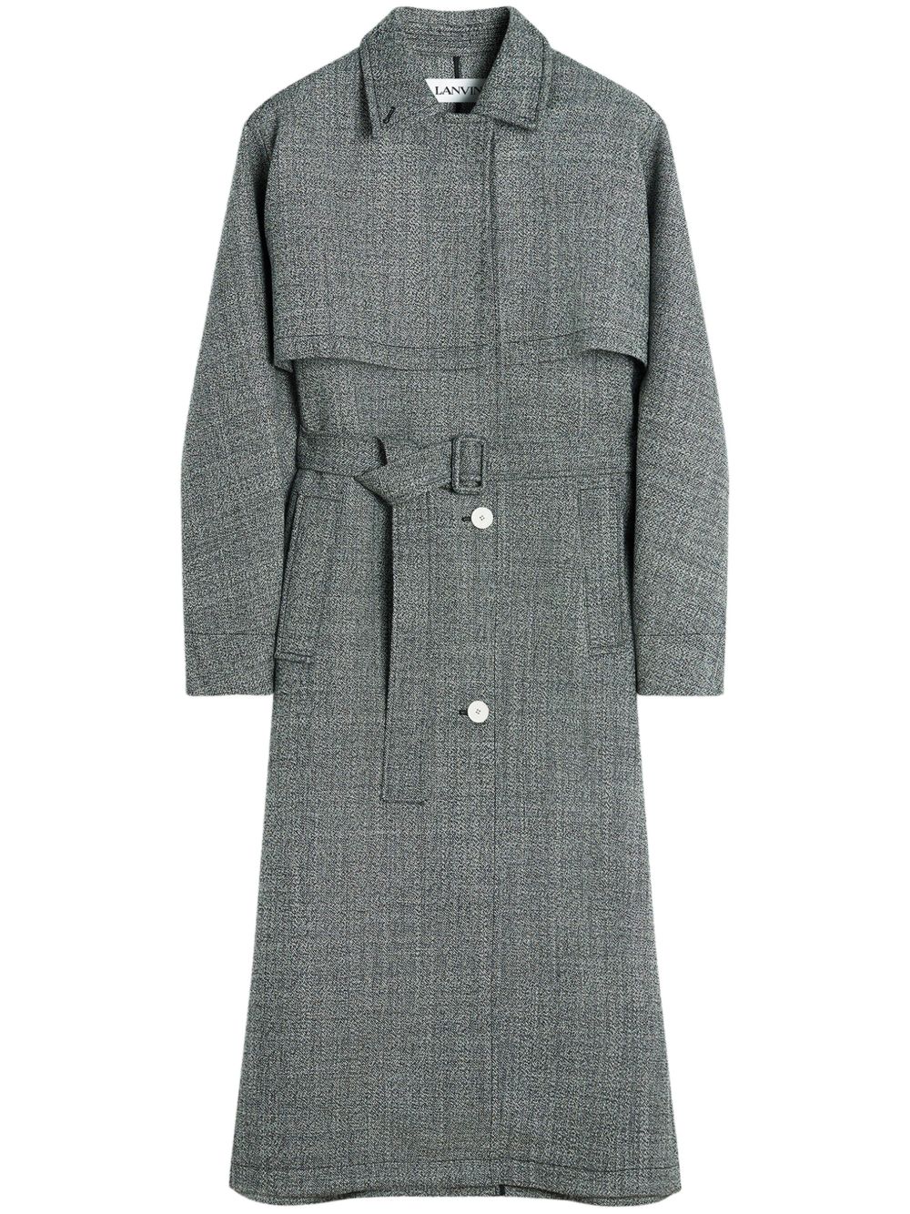 Lanvin virgin-wool trench coat - Grey