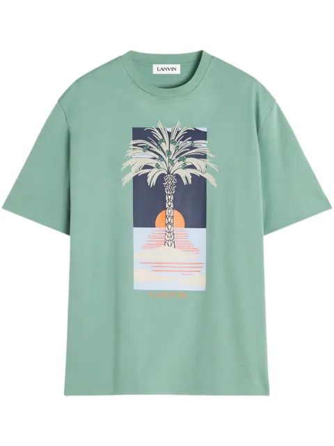 Lanvin playera con estampado gráfico