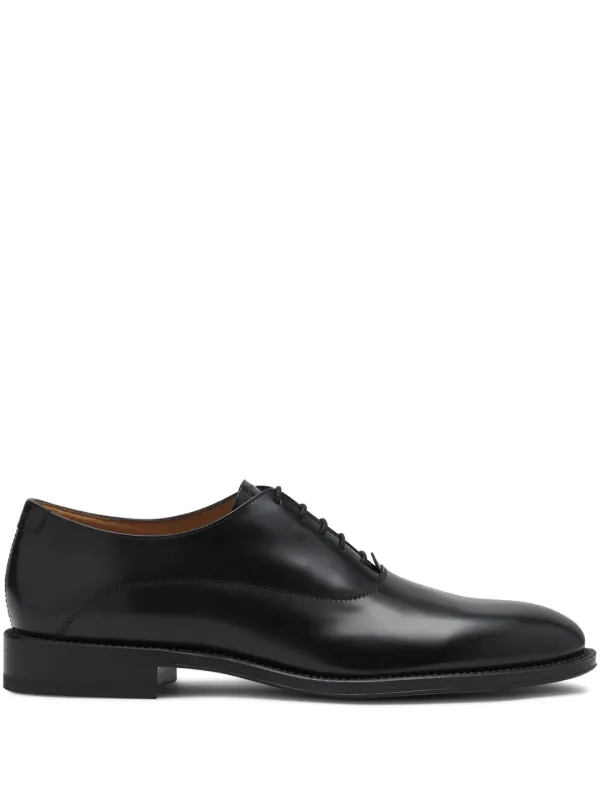 Lanvin Leather Oxford Shoes in Black
